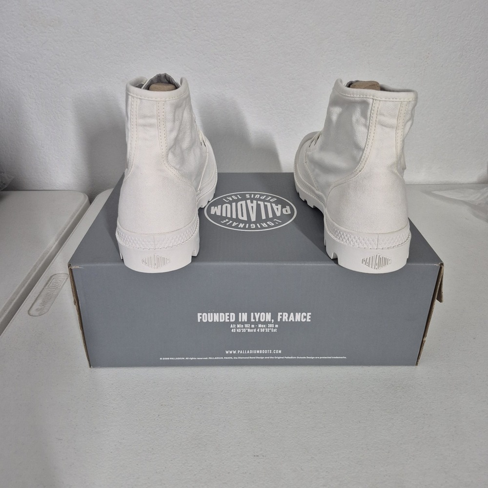 Palladium Pampa HI Boots Womens 9 Med Star White Pampa HI Top Lace Up New in Box - Picture 5 of 9